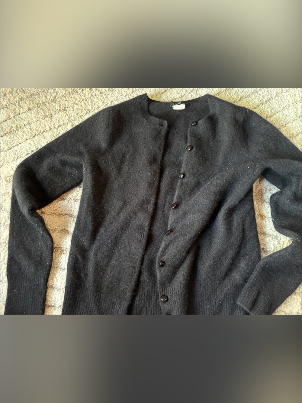 J. Crew Black 100% Cashmere Cardigan